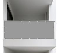 Vela Ombreggiante 110 x 160 cm Impermeabile Tenda da Sole Parasole Robusto e Stabile per Terrazza, Giardino, Balcone, Campeggio, Concava, Grigio Chiaro