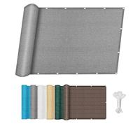 Vela Ombreggiante 110 x 260 cm Protezione Raggi UV Tenda Parasole con Occhielli per Balcone Terrazzo Recinzione Giardino Fence Kennel Camping, Grigio Chiaro