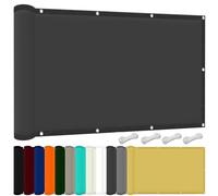 Vela Ombreggiante 115 x 240 cm Impermeabile, Protezione UV Al 98%, Antistrappo, Protezione Solare, Leggera e Resistente, Ombreggiante con Occhielli per Giardino, Pergola, Grigio Scuro