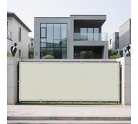 Vela Ombreggiante 125 x 275 cm Protezione Raggi UV Telo Ombreggiante Occhiellato con Fune Tenda a Vela per Terrazza, Giardino, Balcone, Campeggio, Beige