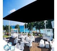 Vela Ombreggiante 140 x 220 cm Impermeabile - Montaggio Facile e Veloce, Tenda da Sole Ombreggiante Tendone per Pergola Piante da Patio Serra, Nero