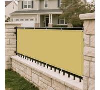 Vela Ombreggiante 150 x 305 cm 98% Protection Contre Les Rayons UV Tenda Parasole Rettangolare Protezione Raggi UV Antivento con Occhielli Terraza, Jardín, Balcón, Camping, Color Crema