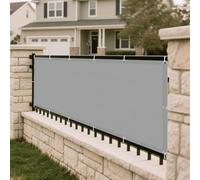 Vela Ombreggiante 150 x 525 cm 98% Protection Contre Les Rayons UV Tenda Parasole Rettangolare Protezione Raggi UV Antivento con Occhielli Terraza, Jardín, Balcón, Camping, Grigio Chiaro