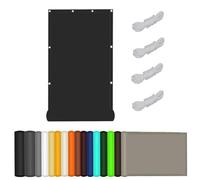 Vela ombreggiante 165 x 305 cm 185 g/m² Vela ombreggiante traspirante Rettangolare Traspirante, protezione solare 95%, protezione UV 98%, adatta per giardino e spazi esterni, Nero