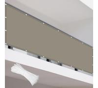 Vela Ombreggiante 190 x 700 cm Protezione UV 98% Ombreggiante Impermeabile Protezione Raggi UV con Fune e Occhiellato Adatto per Giardino Terrazzo e Campeggio, Cachi