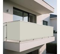 Vela Ombreggiante 192 x 395 cm Antivento/Protezione UV Rete Ombreggiante con Occhielli Tenda a Vela per Balcone per Giardino, Balcone, bianco