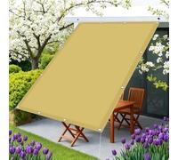 Vela Ombreggiante 2.3 x 3.3 m Impermeabile Protezione, Protezione Raggi UV Telo Tenda da Sole con Funi di Tensione per Esterno, Giardino e Terrazza, Piscina, Color Crema