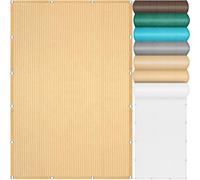 Vela Ombreggiante 2 x 2.5 m in Tessuto Hdpe, Permeabile All'Aria e All'Acqua, Telo Ombreggiante Occhiellato Vele Ombreggianti Rettangolare per Giardino Pergola, Color Crema