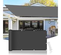 Vela Ombreggiante 200 x 360 cm Impermeabile, Protezione Raggi Uv, Rete Ombreggiante con Occhielli per Pergola Piante da Patio Serra, Grigio Scuro