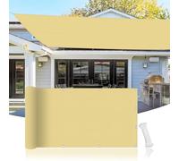 Vela Ombreggiante 240 x 280 cm Impermeabile, Protezione Raggi Uv, Rete Ombreggiante con Occhielli per Pergola Piante da Patio Serra, Giallo sabbia