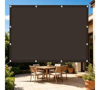 Vela Ombreggiante 240 x 410 cm Impermeabile Rettangolare Telo Ombreggiante con Occhielli e Corda per Esterno, Giardino e Terrazza, Balconi, Pergola Piscinae Campeggio, marrone