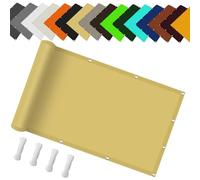 Vela Ombreggiante 240x400cm Idrorepellente e Antivento, con Protezione 98% Uv, Robusto e Stabile Rete Ombreggiante con Occhielli per Campeggio, Serre, Pergola, Giardino, Giallo sabbia