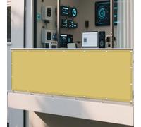 Vela Ombreggiante 242 x 262 cm Rettangolare 98% Anti-Uv Tenda Ombreggiante Impermeabile con Fune Occhiellato Protezione UV Ideali per Cortile Patio e Campeggio, Giallo sabbia