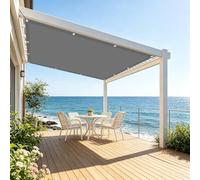 Vela Ombreggiante 250 x 340 cm Protezione UV Resistente Vele Ombreggianti con Occhielli e Corda per Esterno, Giardino e Terrazza, Balconi, Pergola Piscinae Campeggio, Grigio Chiaro