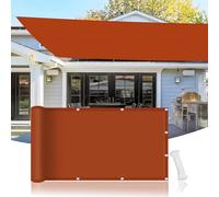 Vela Ombreggiante 280 x 380 cm Impermeabile, Protezione Raggi Uv, Rete Ombreggiante con Occhielli per Pergola Piante da Patio Serra, Rosso Ruggine