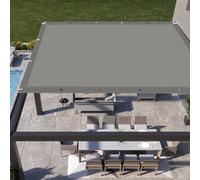 Vela Ombreggiante 280 x 385 cm Protección Rayos UV Tenda da Sole Impermeabile Senza Foratura per Balcone Piscina Terrazza & Giardino, Grigio Chiaro