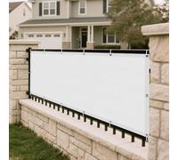 Vela Ombreggiante 290 x 475 cm 98% Protection Contre Les Rayons UV Tenda Parasole Rettangolare Protezione Raggi UV Antivento con Occhielli Terraza, Jardín, Balcón, Camping, Bianco