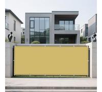 Vela Ombreggiante 295 x 375 cm Protezione Raggi UV Telo Ombreggiante Occhiellato con Fune Tenda a Vela per Terrazza, Giardino, Balcone, Campeggio, Color Crema