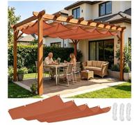 Vela ombreggiante 2x4m pergola giardino telo esterno moderno Rosso ruggine