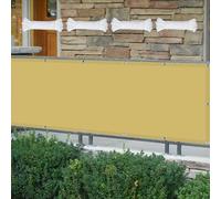 Vela Ombreggiante 300 x 365 cm Protezione Raggi 98% UV Impermeabile Esterni Impermeabile Telo Telone con Anelli con Occhielli e Fune per Esterni per Giardino, Balcone, Color Crema