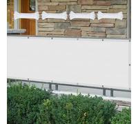 Vela Ombreggiante 310 x 350 cm Protezione Raggi 98% UV Impermeabile Esterni Impermeabile Telo Telone con Anelli con Occhielli e Fune per Esterni per Giardino, Balcone, Bianco