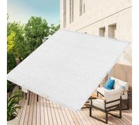 Vela Ombreggiante 315 x 315 cm Rettangolare Tessuto HDPE Protezione Solare, Rete Ombreggiante Telo Parasole con Fune e Occhiellato per Esterno Giardino Terrazza, Bianco