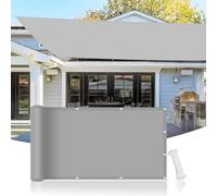 Vela Ombreggiante 320 x 650 cm Impermeabile, Protezione Raggi Uv, Rete Ombreggiante con Occhielli per Pergola Piante da Patio Serra, Grigio Chiaro