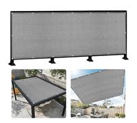 Vela Ombreggiante 325 x 440 cm Rettangolare 98% Anti-Uv Vela Tela Ombreggiante Protezione Solare Antivento con Fune per Giardino/Pergola/Serra/Balcone/Cortile, Grigio Chiaro