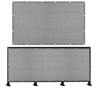 Vela Ombreggiante 465 x 512 cm Antivento/Protezione UV Telo Ombreggiante Occhiellato Protezione Raggi UV con Fune e Occhiellato per Giardino, Terrazzo, Bordo Piscina, Grigio Chiaro
