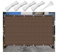 Vela Ombreggiante 469 x 502 cm Copertura Antipolvere Protezione Antivento Tenda Ombreggiante Traspirante con Occhielli Tenda a Vela per Giardino per Terrazza Giardino, marrone