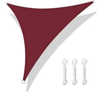 Vela Ombreggiante 5/3.6/3/2M Triangolo Ombra Vela Impermeabile Parasole Baldacchino Blocco Tenda da Sole con Gratuito for Giardino Patio Pergola Gazebo(Wine Red Shade Sail,500x500x500CM)
