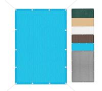 Vela Ombreggiante 5 x 9 m Rettangolare Telo Parasole con Occhielli Protezione Raggi UV HDPE per Esterno Giardino Terrazzo, Blu Cielo