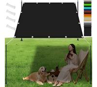 Vela Ombreggiante 500 x 650 cm Impermeabile, Anti UV 98%, Antistrappo, Vela Ombreggiante Impermeabile Rettangolare con Fune e Occhiellato per Giardino, Terrazzo, Balcone, Nero