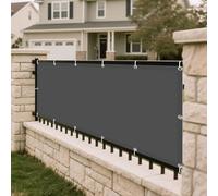 Vela Ombreggiante 510 x 575 cm 98% Protection Contre Les Rayons UV Tenda Parasole Rettangolare Protezione Raggi UV Antivento con Occhielli Terraza, Jardín, Balcón, Camping, Grigio Scuro