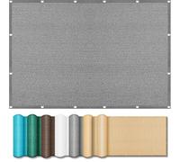 Vela Ombreggiante 549 x 603 cm Anti UV 98% Parasole Traspirante Copertura Anti UV Antivento con Occhielli con Fune per Giardino, Terrazza, Piscina e Esterni, Grigio Chiaro