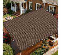 Vela Ombreggiante 550 x 700 cm Frangisole Anti-Uv Antistrappo Robusta con Occhielli in HDPE Tela Vela Ombreggiante per Giardino Esterno Giardino Terrazza, Marrone