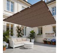 Vela Ombreggiante 550 x 700 cm Frangisole Anti-Uv Antistrappo Robusta con Occhielli in HDPE Tenda da Sole per Giardino Esterno Giardino Terrazza, Marrone