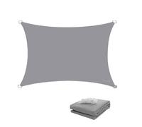 Vela Ombreggiante 5X4m Impermeabile Grande Riparo Parasole Protezione Baldacchino Esterno Giardino Patio Piscina Vela Ombra Tenda Campeggio(GRAY,400x500cm)