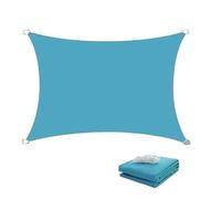 Vela Ombreggiante 5X4m Impermeabile Grande Riparo Parasole Protezione Baldacchino Esterno Giardino Patio Piscina Vela Ombra Tenda Campeggio(Lake Blue,300x300cm)