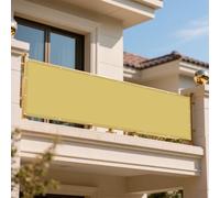 Vela Ombreggiante 630 x 720 cm Anti UV Corde di Supporto Tenda Parasole Rettangolare Protezione Rettangolare Parasole Anti UV per Esterno per Giardino, Balcone, Giallo sabbia
