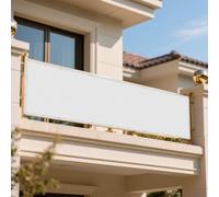 Vela Ombreggiante 70 x 540 cm Anti UV Corde di Supporto Tenda Parasole Rettangolare Protezione Rettangolare Parasole Anti UV per Esterno per Giardino, Balcone, Bianco