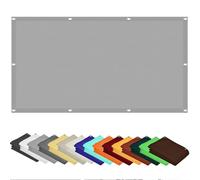 Vela Ombreggiante 85 x 100 cm Impermeabile Protezione UV Rettangolare Telo Parasole con Fune e Occhiellato per Pergola Piante Patio Serra Pollaio Auto, Grigio Chiaro