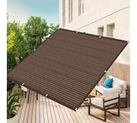 Vela Ombreggiante 85 x 175 cm Rettangolare Tessuto HDPE Protezione Solare, Rete Ombreggiante Telo Parasole con Fune e Occhiellato per Esterno Giardino Terrazza, Marrone