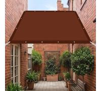 Vela Ombreggiante 90 x 590 cm Protección Rayos UV Tenda da Sole con Occhielli e Corda per Esterno, Giardino, Terrazzo, Balcone, Rosso Ruggine