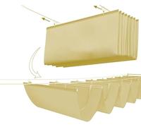 Vela Ombreggiante A Onda Retrattile Copertura Parasole Resistente Ai Raggi UV con Kit di Montaggio per Pergola Portico Patio Protezione Solare All'aperto, W1.5*L12m/W4.92*L39.37ft