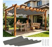 Vela ombreggiante grande 300x400cm pergola giardino Facile install Grigio
