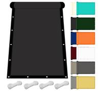 Vela Ombreggiante Impermeabile 0.6 x 1.7 m Protezione UV Impermeabile e Antivento Impermeabile Vela Ombreggiante Inclusa Corda Fissa per Giardino Balcone Piscina, Nero