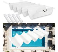 Vela Ombreggiante Impermeabile 0.85 x 10.6 m Personalizzabile, Dai Raggi Uv, Protezione Solare, Impermeabile, Tenda da Sole per Esterno per Pergola Gazebo con Occhielli, Bianco