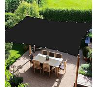 Vela Ombreggiante Impermeabile 1.4 x 3 m Impermeabile Rettangolare Tenda da Sole per Esterno Telo Tenda da Sole Antistrappo per Terrazza, Balcone, Piscina, Nero