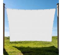 Vela Ombreggiante Impermeabile 1.5 x 3.8 m Protezione in Impermeabile Tenda da Sole per Esterno Giardino Terrazzo Occhielli e Corda per Esterno Giardino Terrazza Colore, Bianco